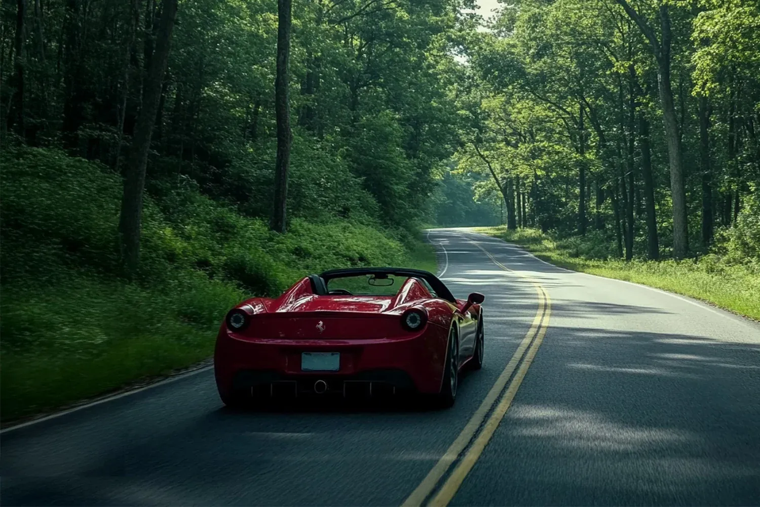 Ferrari on a road